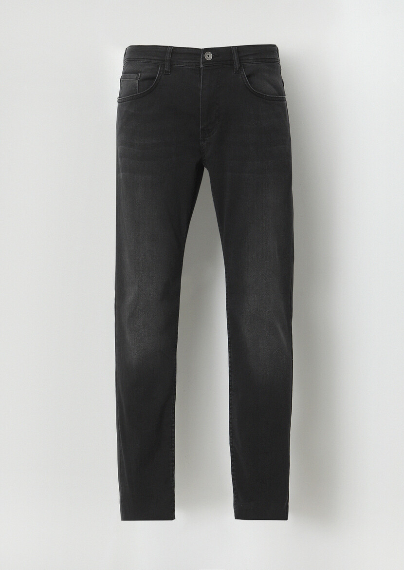 Hard Coal Slim Fit Denim Cotton Blended Trousers - 5