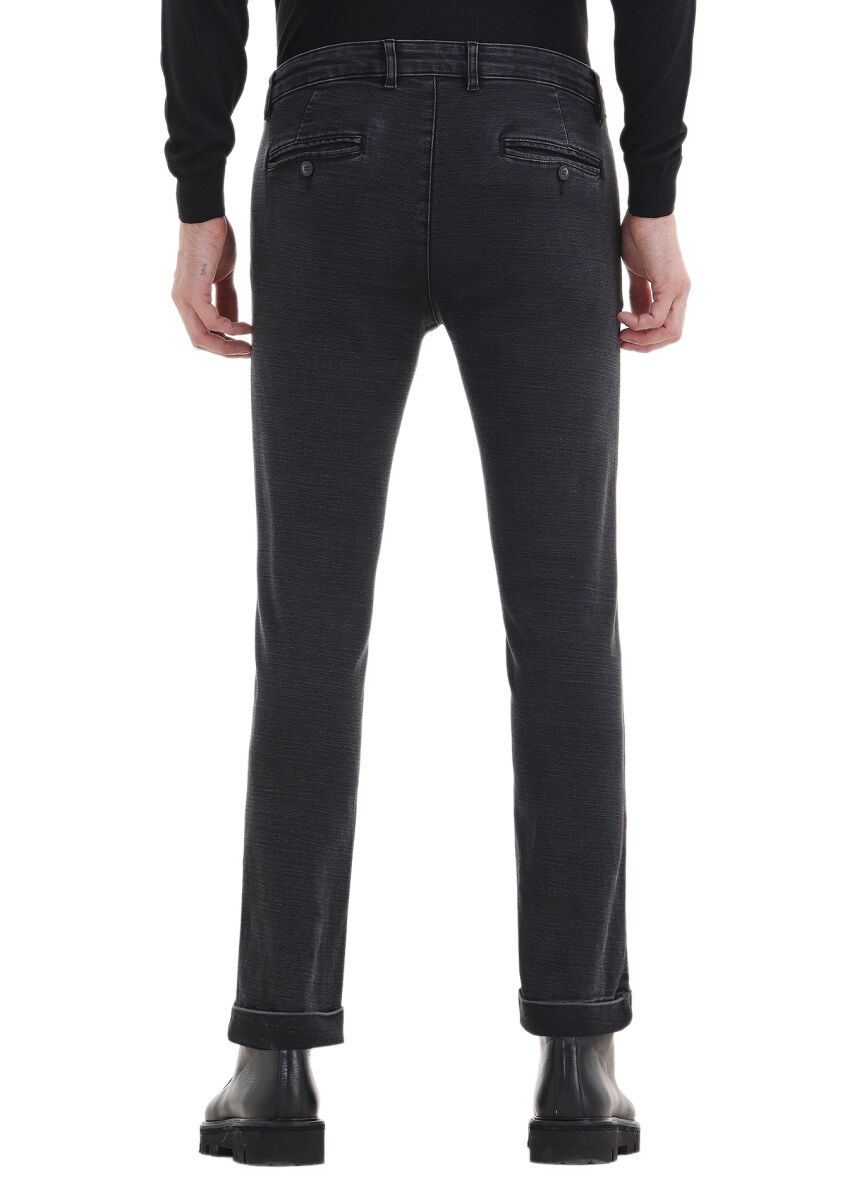 Hard Coal Slim Fit Denim Cotton Blended Trousers - 3