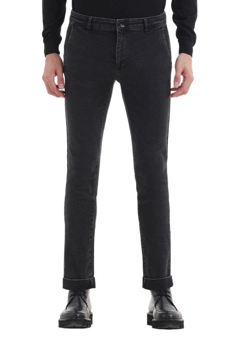 Hard Coal Slim Fit Denim Cotton Blended Trousers - 2