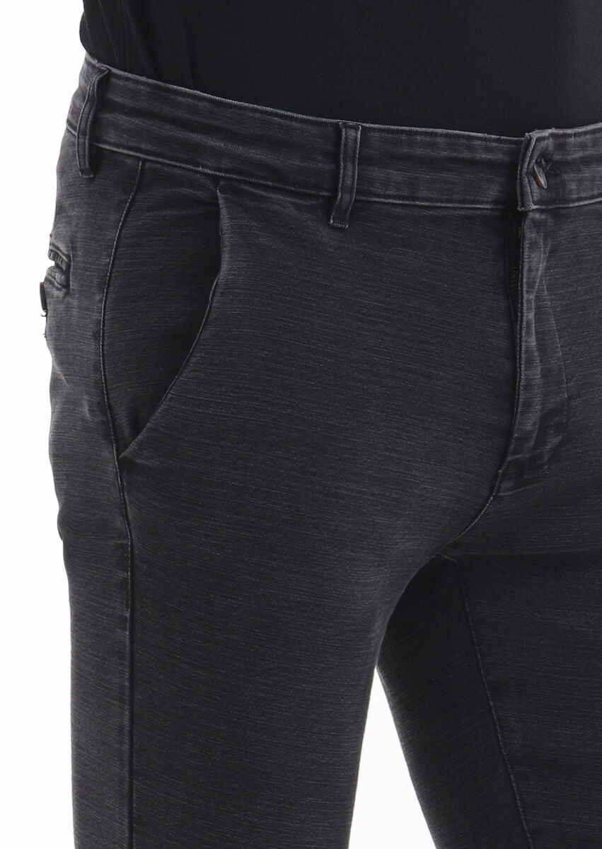 Hard Coal Slim Fit Denim Cotton Blended Trousers - 3