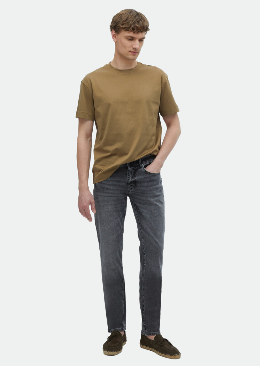 Hard Coal Slim Fit Denim Cotton Blended Trousers - 1