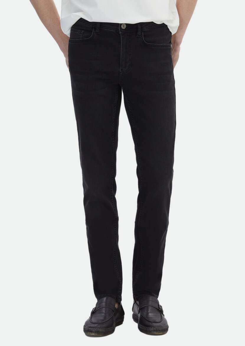 Hard Coal Slim Fit Denim Cotton Blended Trousers - 2