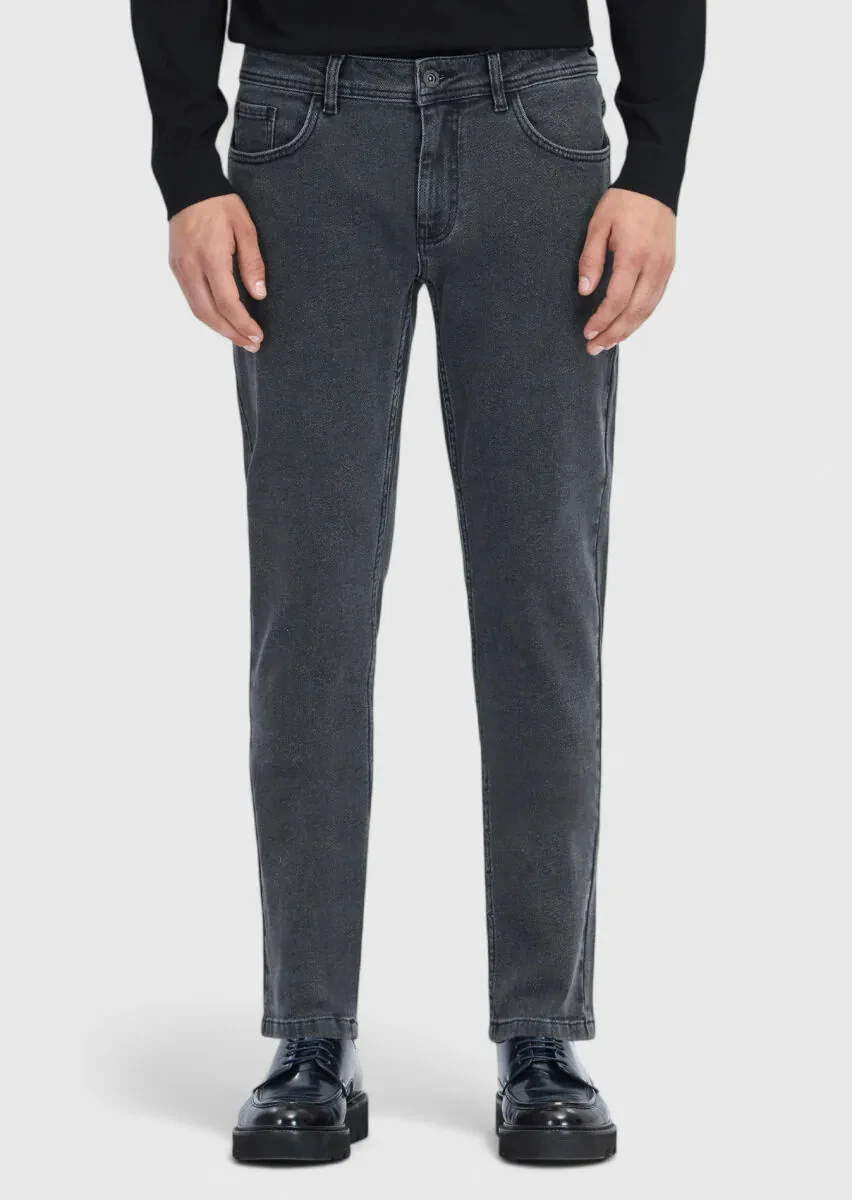 Hard Coal Slim Fit Denim Cotton Blended Trousers - 2