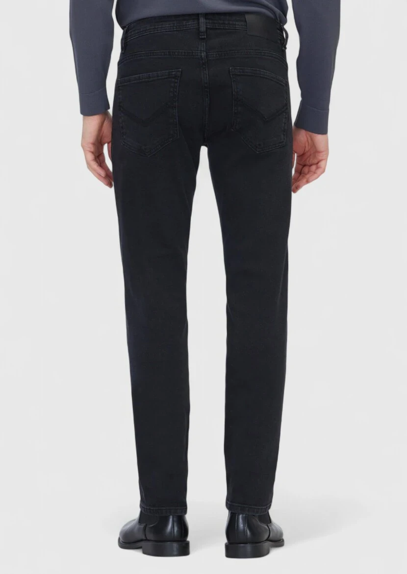 Hard Coal Slim Fit Denim Cotton Blended Trousers - 5
