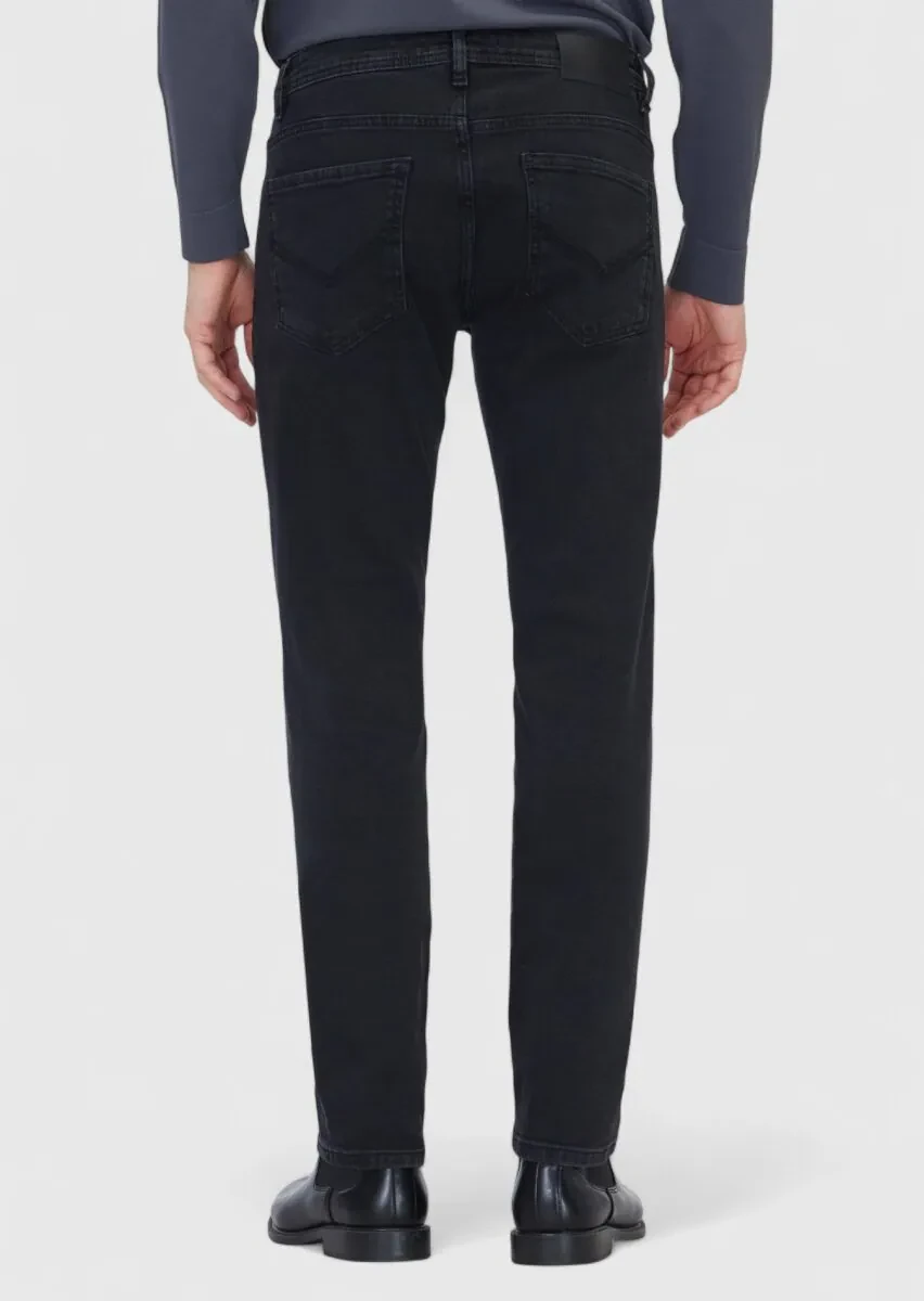 Hard Coal Slim Fit Denim Cotton Blended Trousers - 5