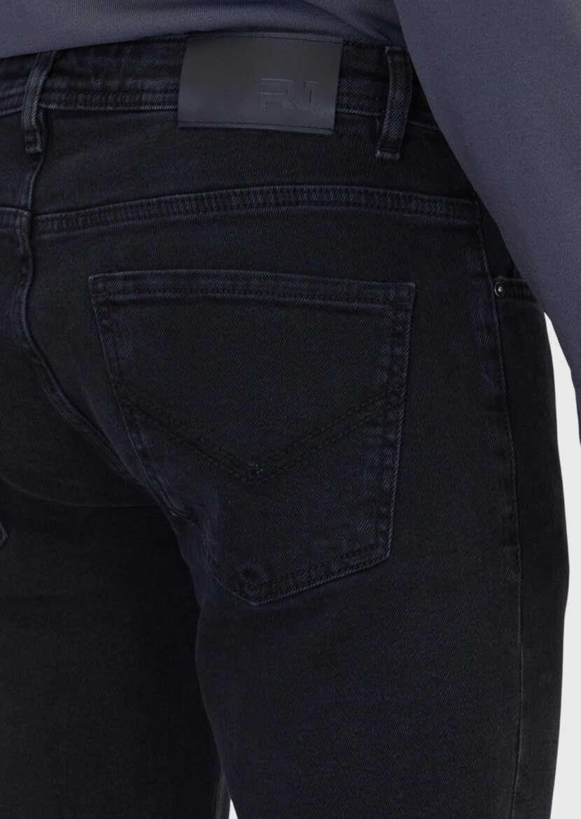 Hard Coal Slim Fit Denim Cotton Blended Trousers - 4