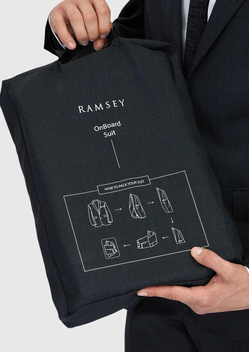 Hard Coal Striped Modern Fit Wool Blended Suit - 7