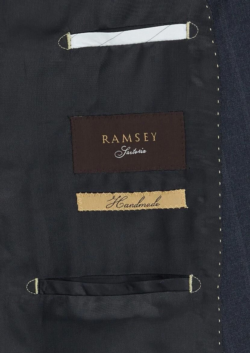 Hard Coal Striped Regular Fit 100% Wool Suit - 5