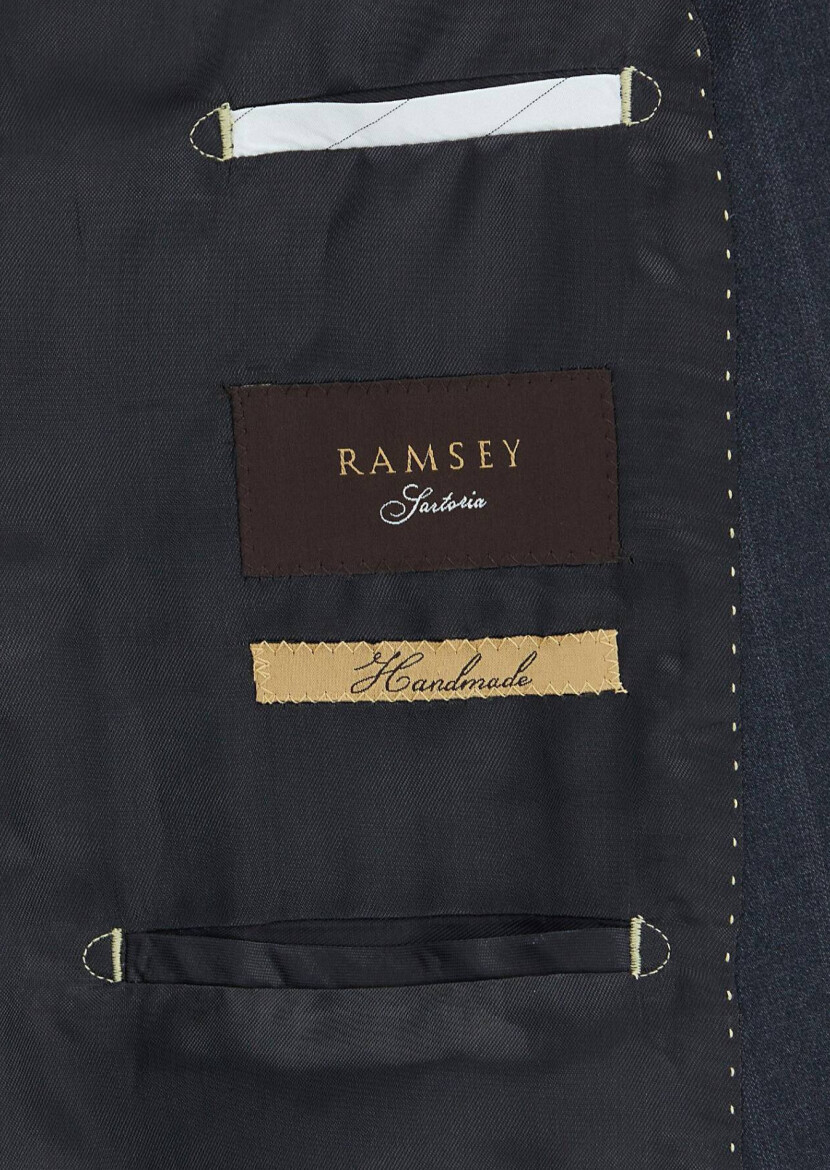 Hard Coal Striped Regular Fit 100% Wool Suit - 5