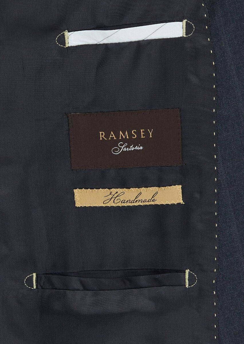 Hard Coal Striped Regular Fit 100% Wool Suit - 5