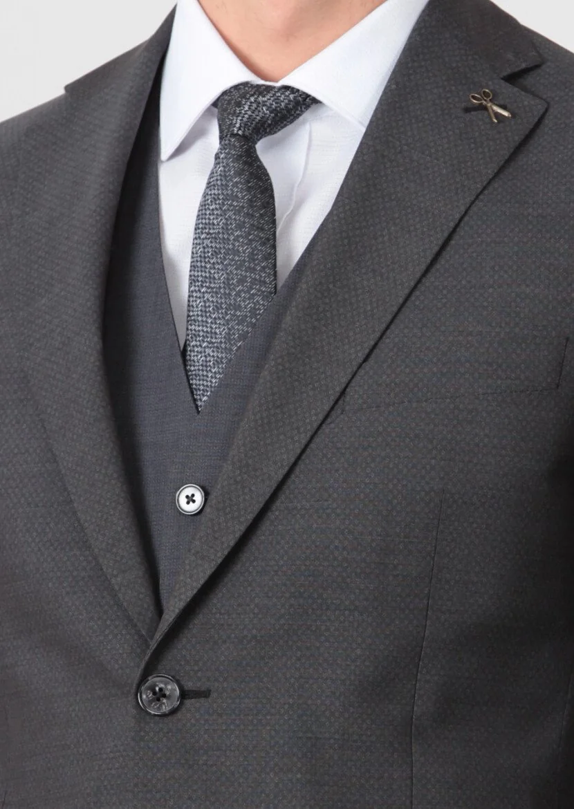 Hard Coal Suit With Waistcoat - 4