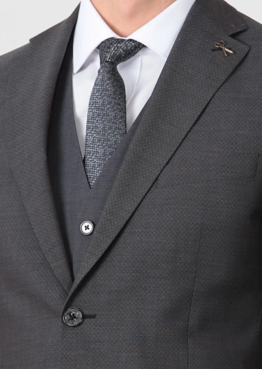 Hard Coal Suit With Waistcoat - 4