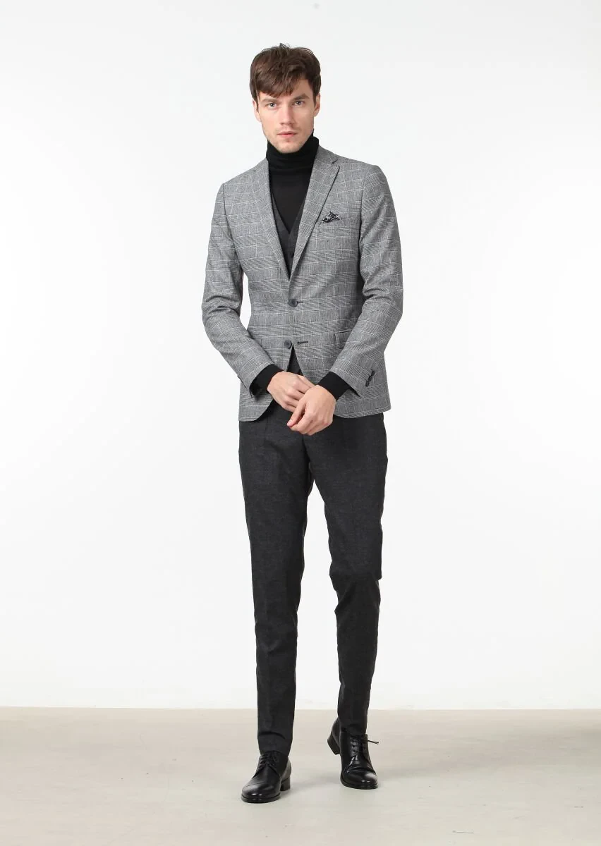 Hard Coal Suit With Waistcoat - 1