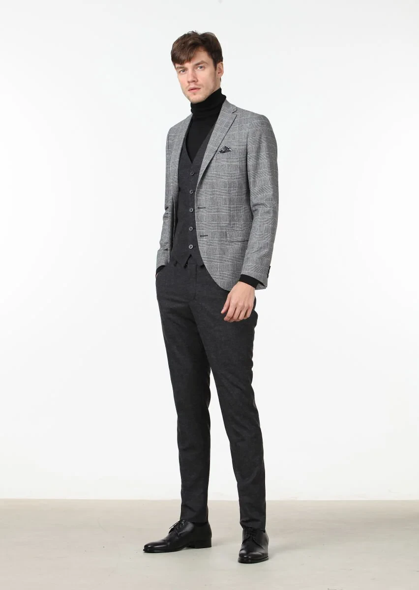 Hard Coal Suit With Waistcoat - 2