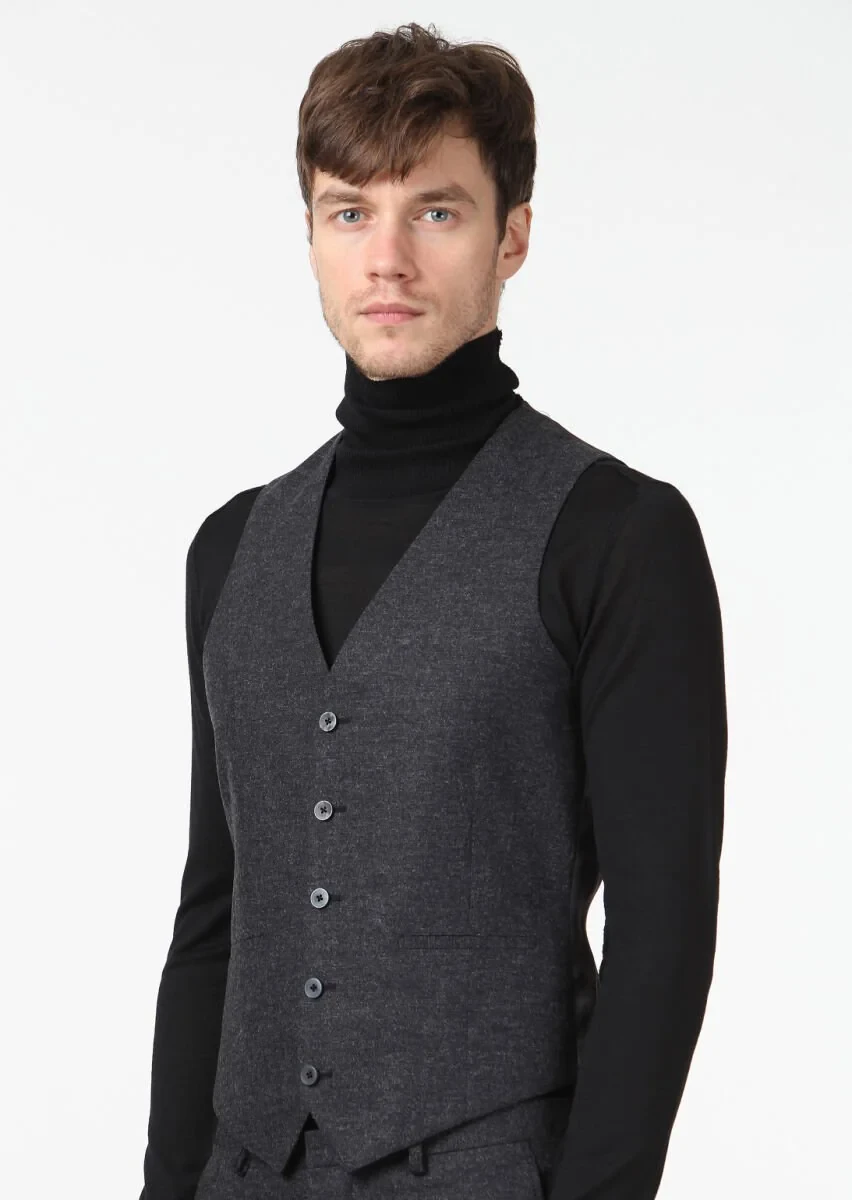 Hard Coal Suit With Waistcoat - 5