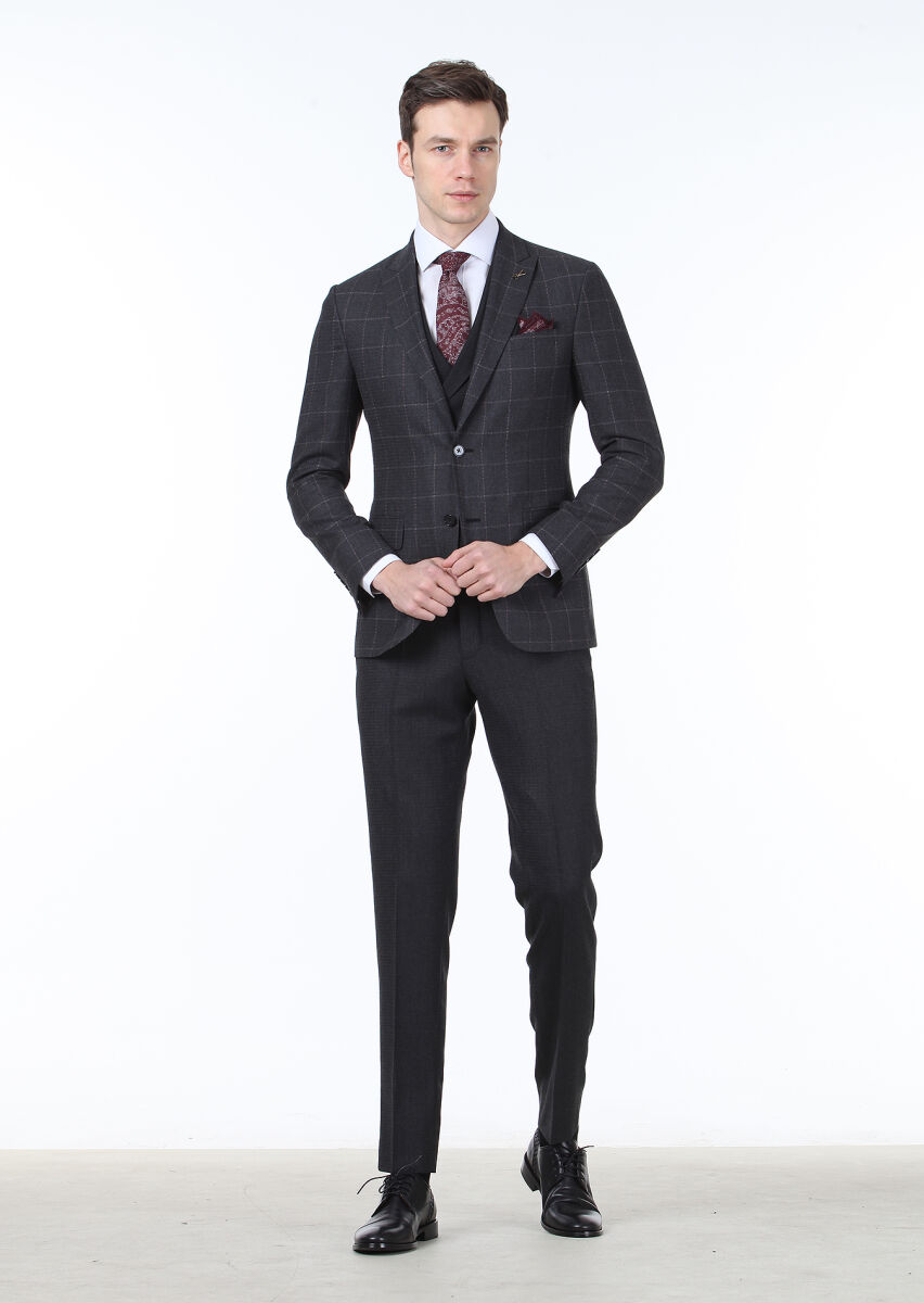 Hard Coal Suit With Waistcoat - 3