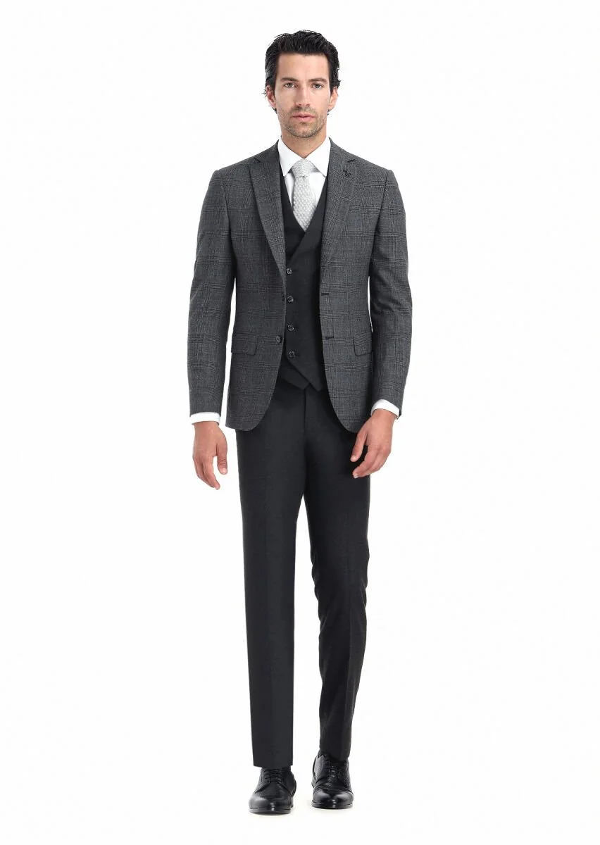 Hard Coal Suit With Waistcoat - 1