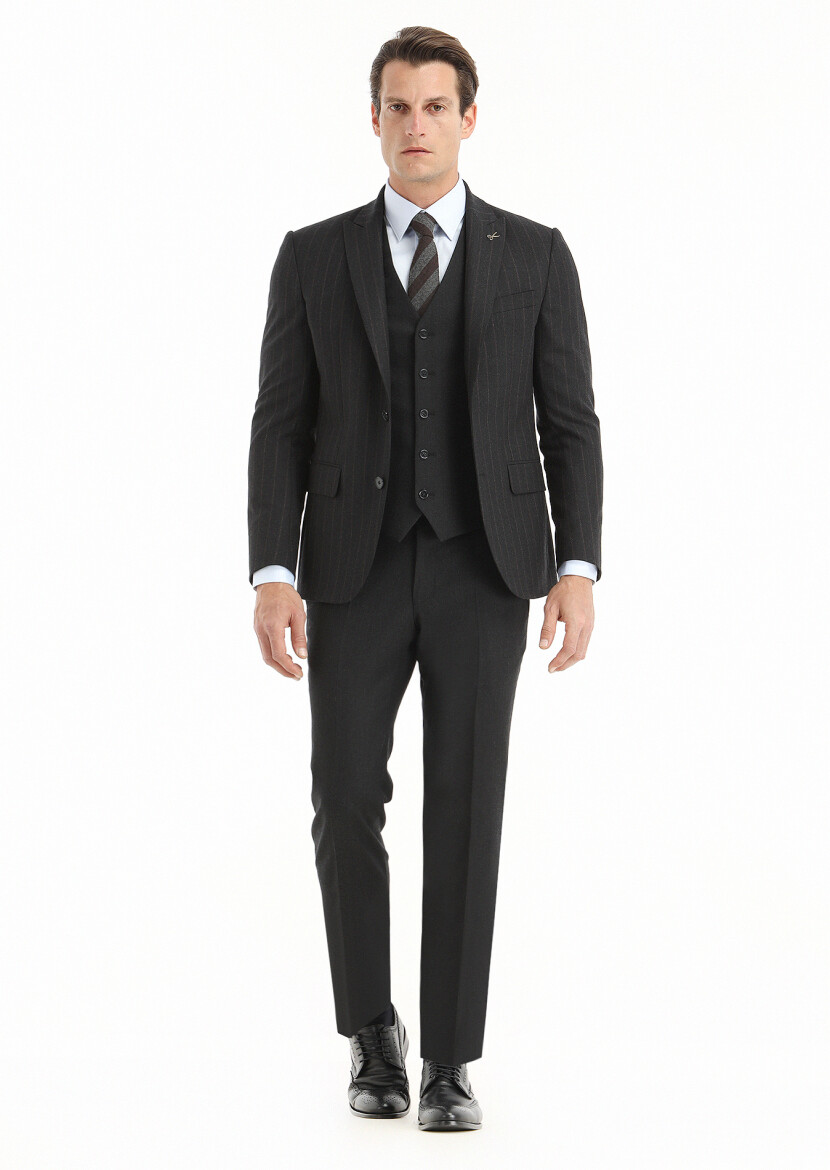 Hard Coal Suit With Waistcoat 