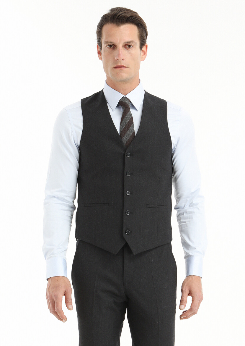 Hard Coal Suit With Waistcoat 