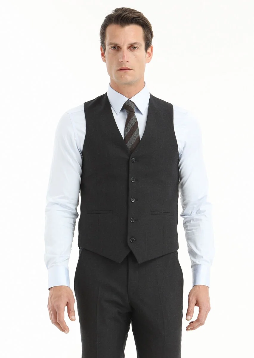 Hard Coal Suit With Waistcoat - 2