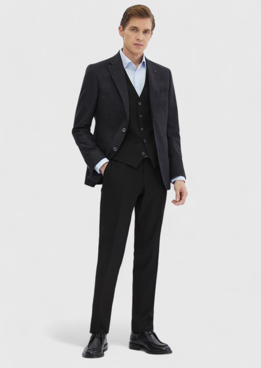 Hard Coal Suit With Waistcoat - 2