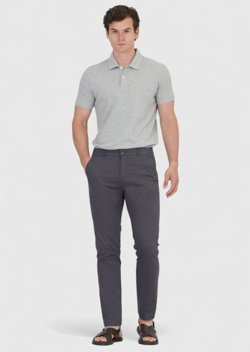 Hard Coal Weaving Jogging Fit Casual Cotton Blended Trousers - 1