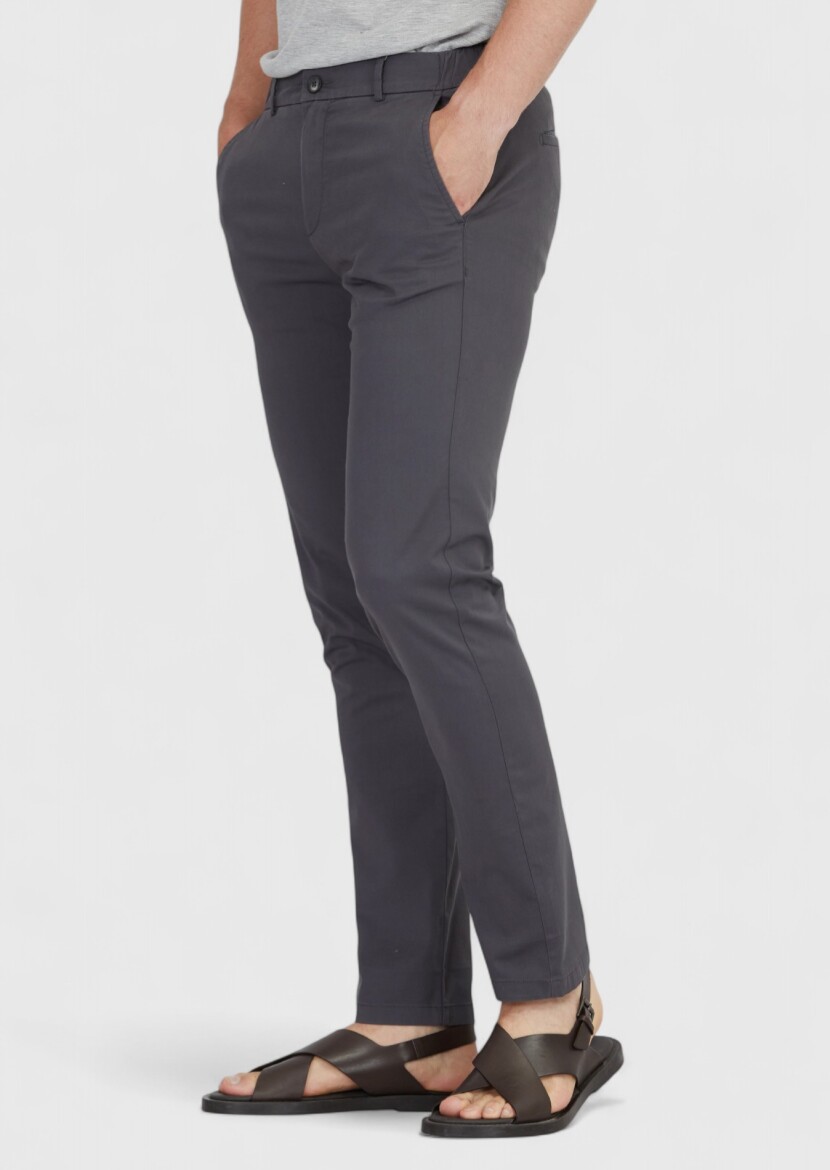 Hard Coal Weaving Jogging Fit Casual Cotton Blended Trousers - 3