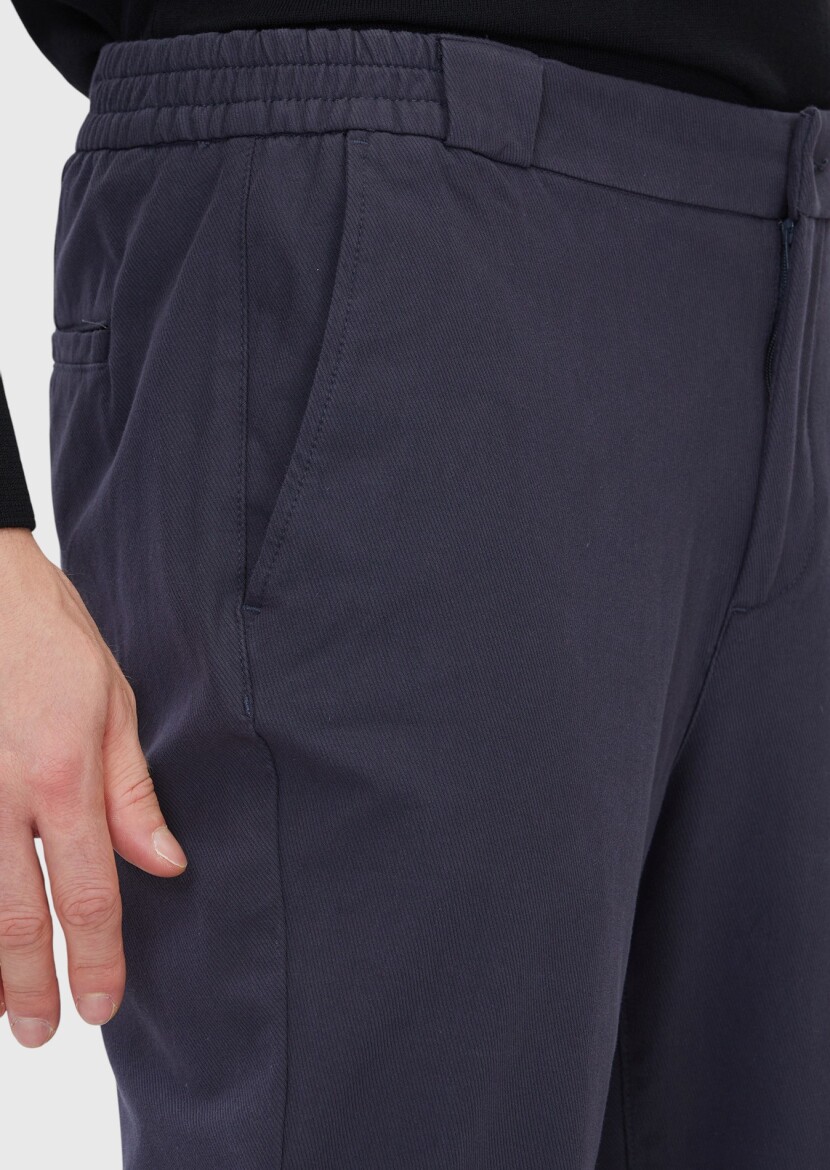 Hard Coal Weaving Jogging Fit Casual Cotton Blended Trousers - 3