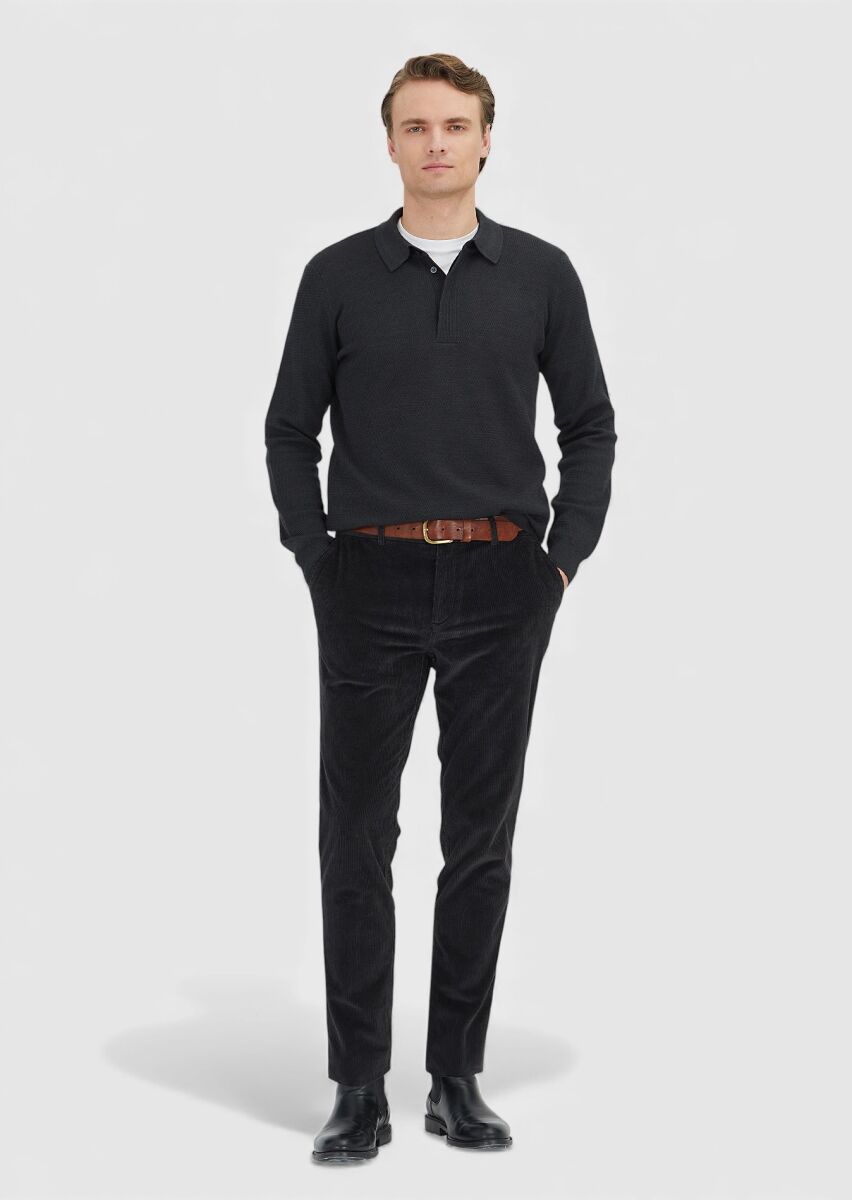 Hard Coal Weaving Jogging Fit Casual Cotton Blended Trousers - 1