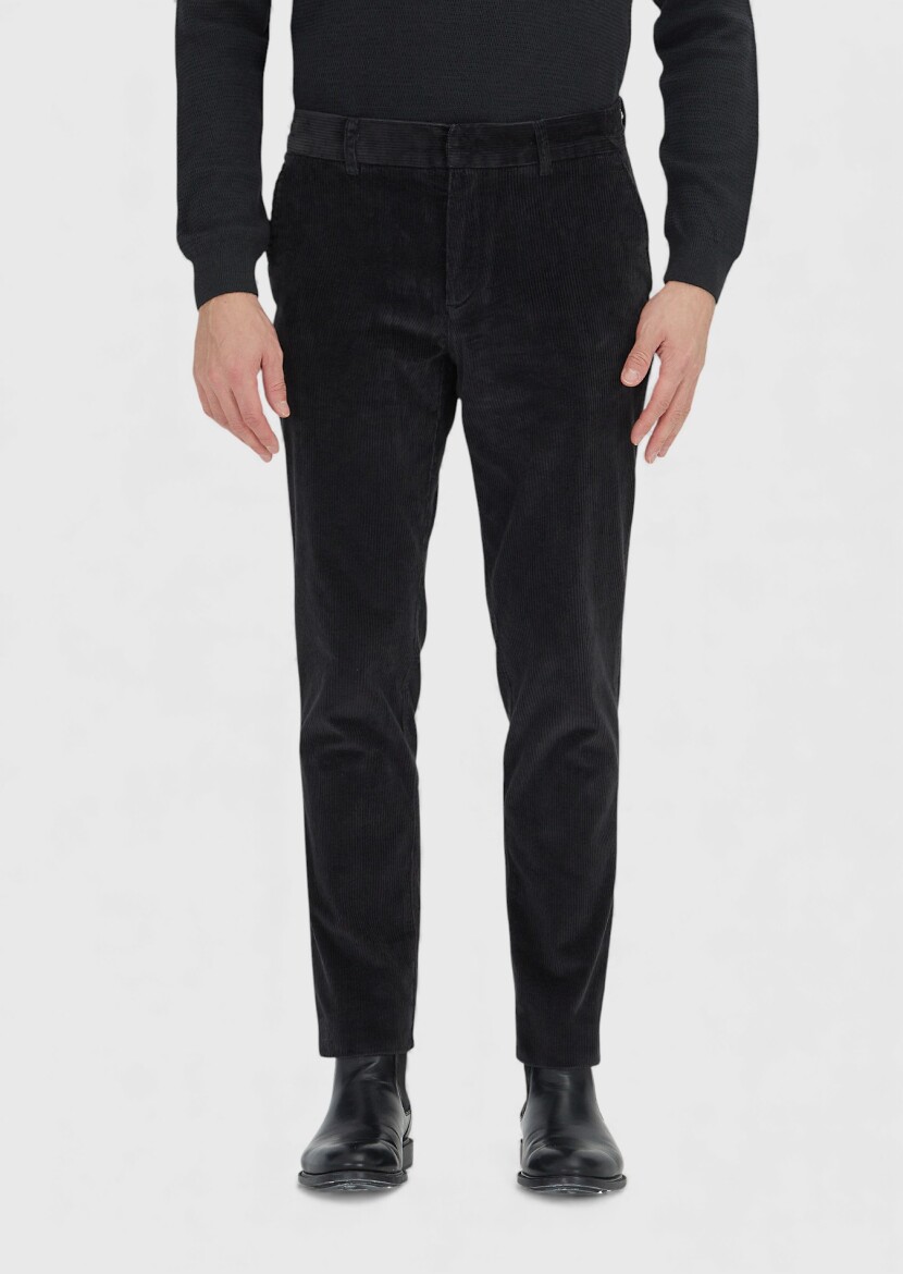 Hard Coal Weaving Jogging Fit Casual Cotton Blended Trousers - RAMSEY