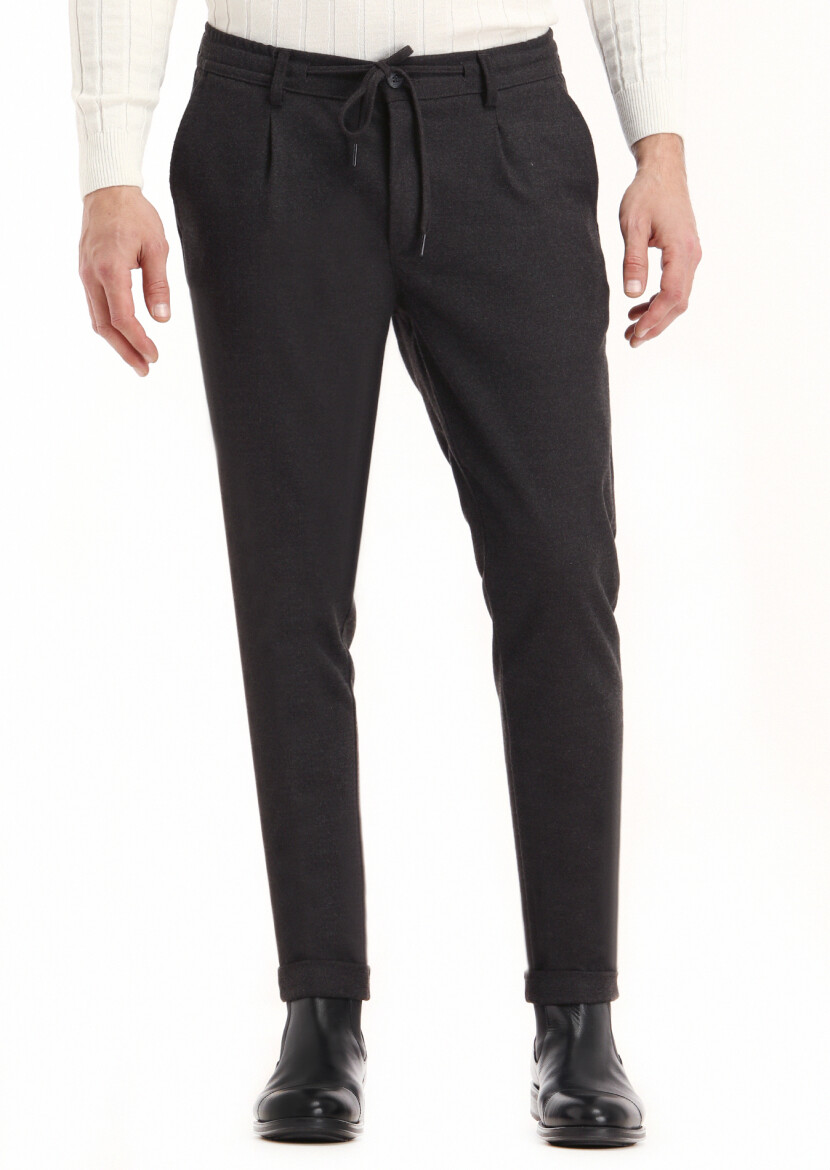 Hard Coal Weaving Jogging Fit Casual Trousers - 2