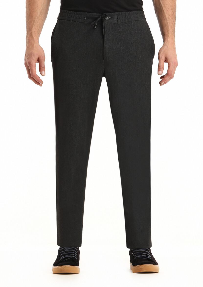 Hard Coal Weaving Jogging Fit Casual Trousers - 2