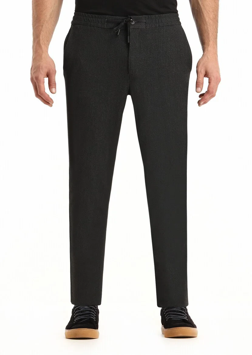 Hard Coal Weaving Jogging Fit Casual Trousers 