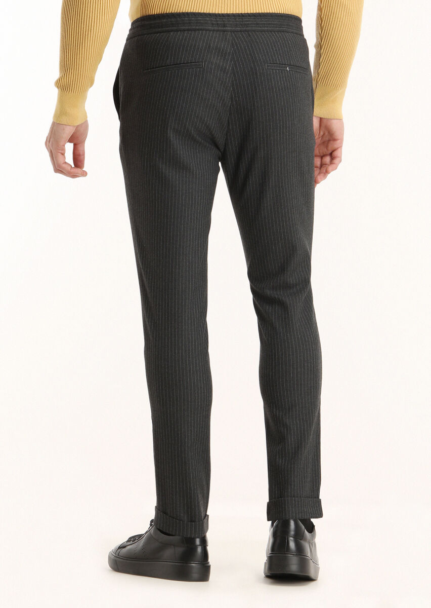 Hard Coal Weaving Jogging Fit Casual Trousers - 2