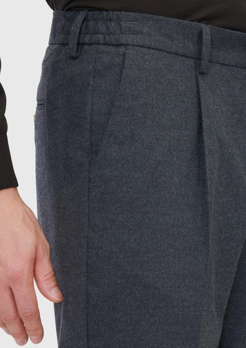 Hard Coal Weaving Modern Fit Casual Trousers - 3