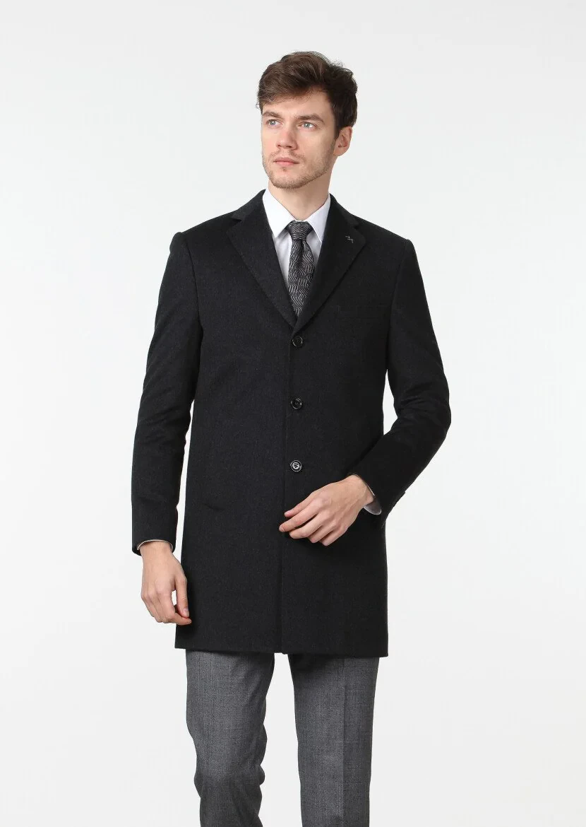 Hard Coal Weaving Overcoat - 1