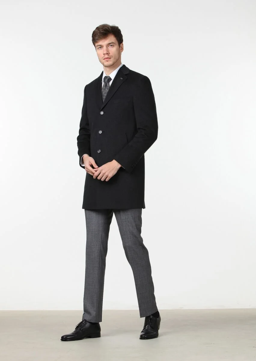 Hard Coal Weaving Overcoat - 2
