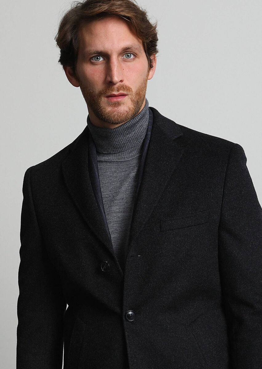 Hard Coal Weaving Overcoat - 2