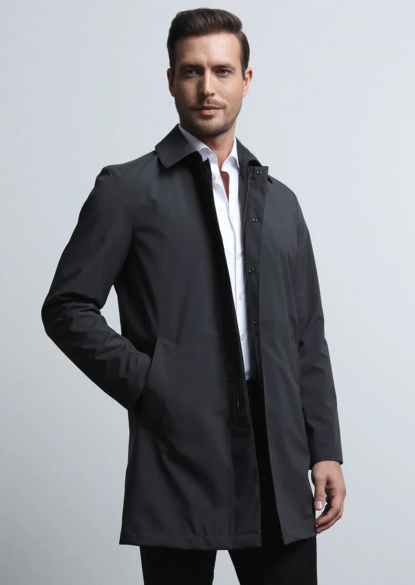 Hard Coal Weaving Rain Coat - 1