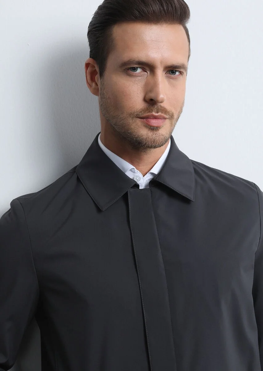 Hard Coal Weaving Rain Coat - 4