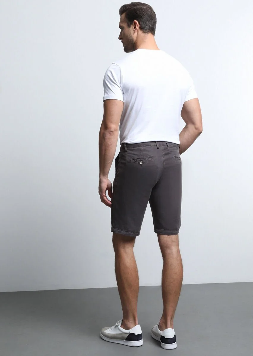 Hard Coal Weaving Regular Fit Casual Bermuda - 5
