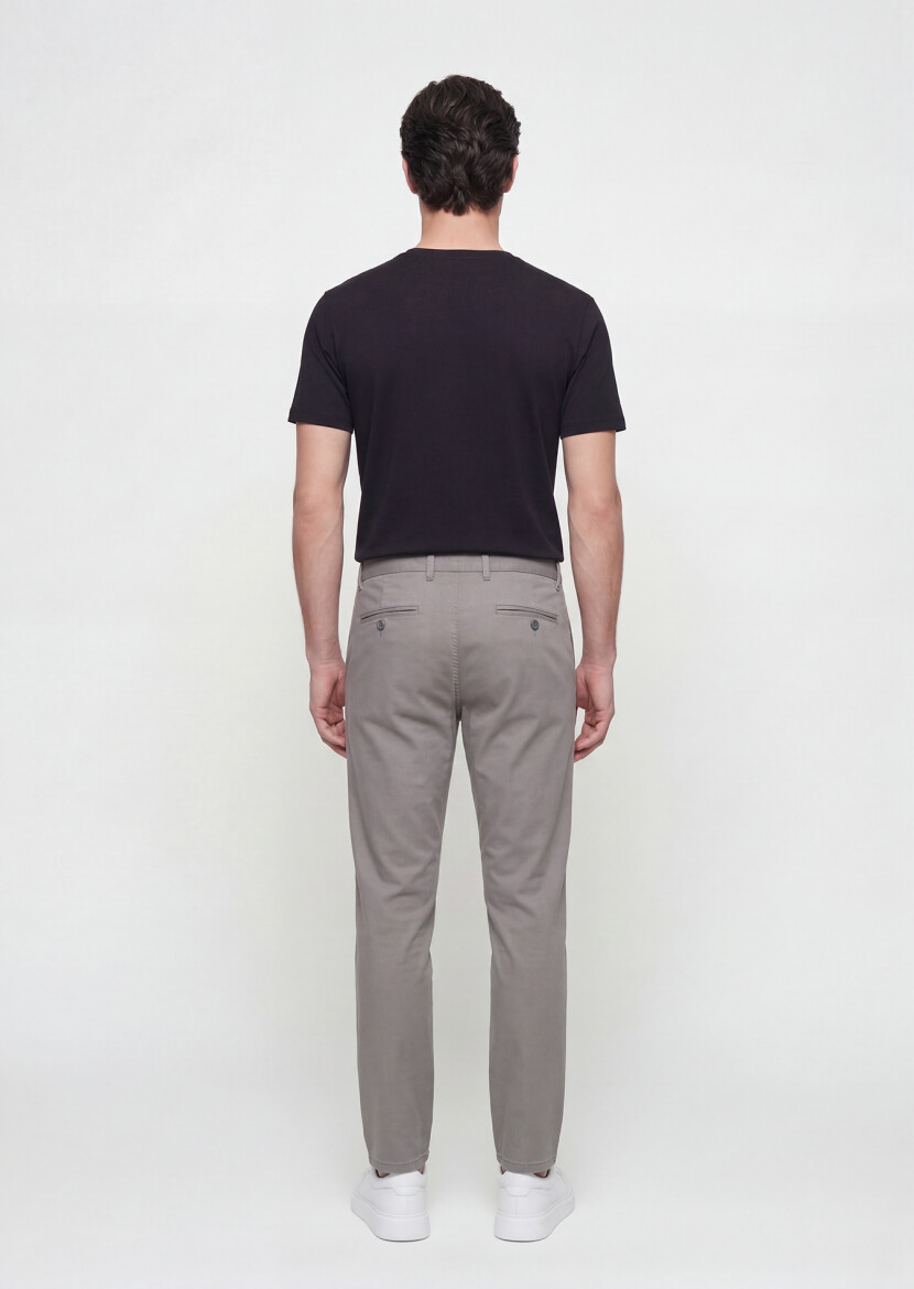 Hard Coal Weaving Regular Fit Casual Cotton Blended Trousers - 4