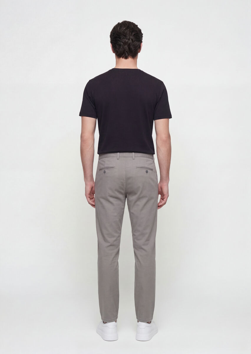 Hard Coal Weaving Regular Fit Casual Cotton Blended Trousers - 4