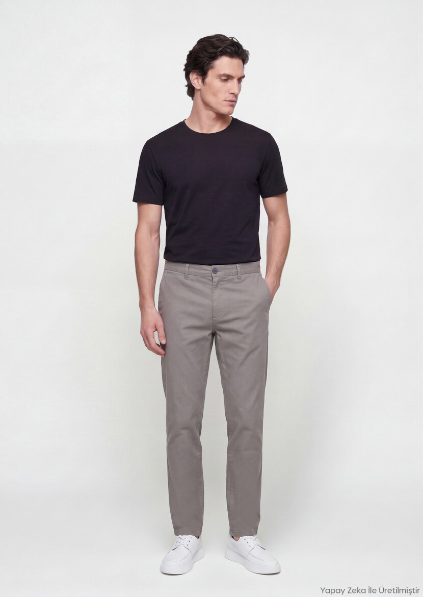 Hard Coal Weaving Regular Fit Casual Cotton Blended Trousers - RAMSEY