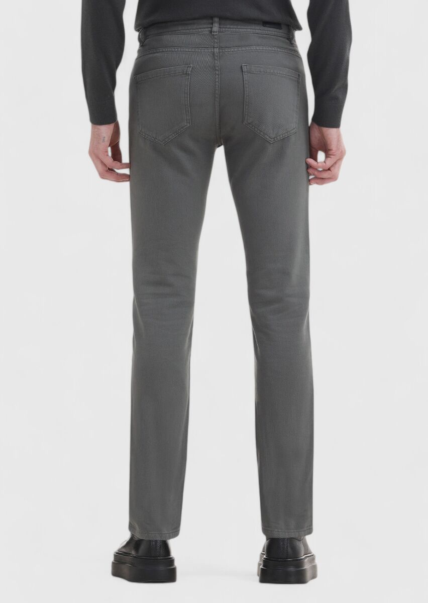 Hard Coal Weaving Slim Fit Casual 100% Cotton Trousers - 5