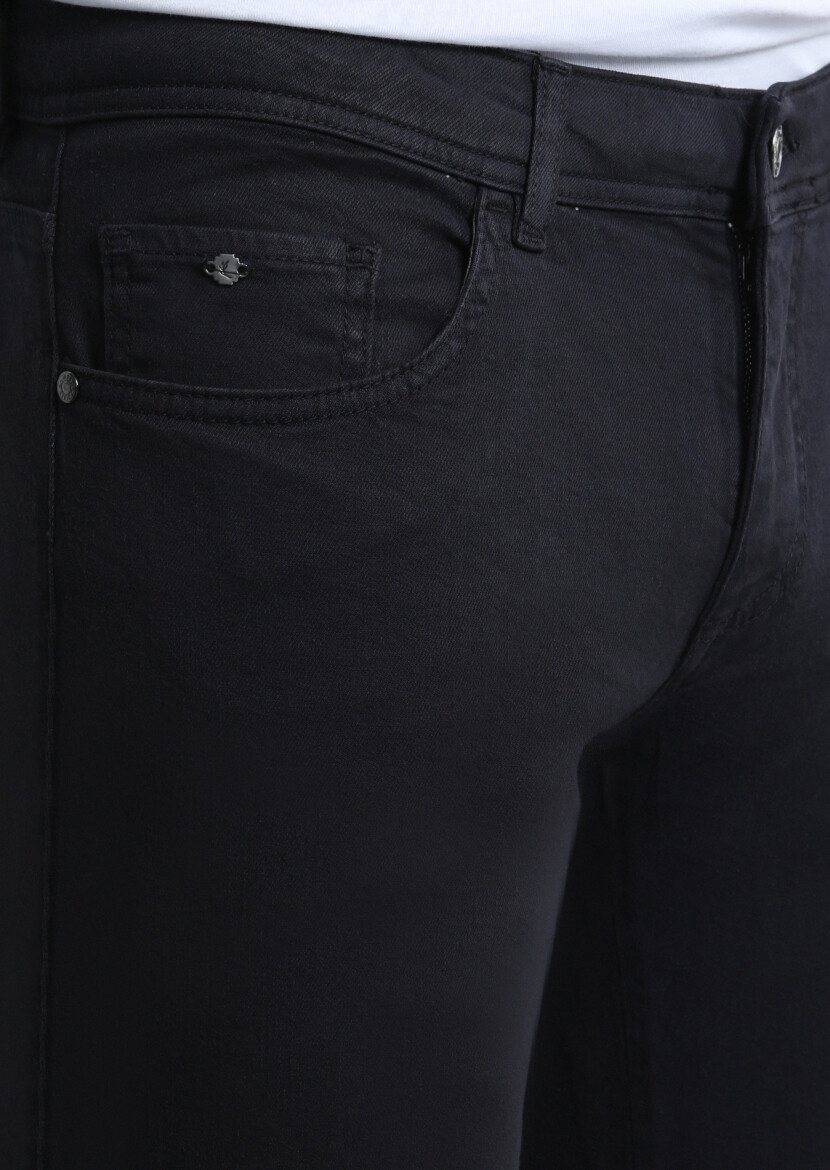 Hard Coal Weaving Slim Fit Casual Cotton Blended Trousers - 3