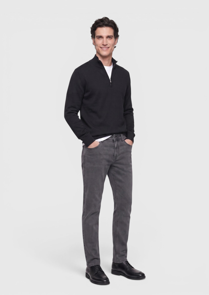 Hard Coal Slim Fit Denim Cotton Blended Trousers - RAMSEY