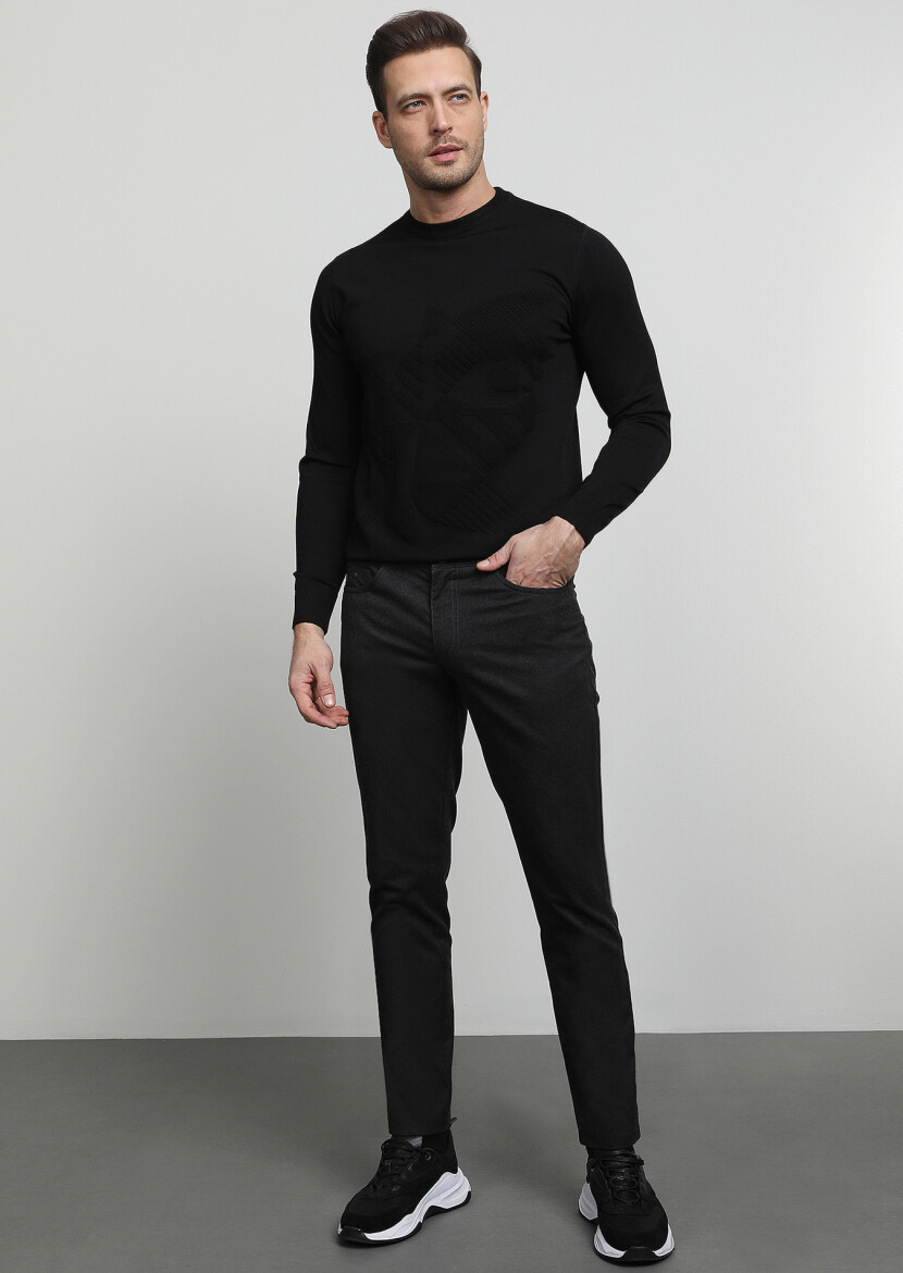 Hard Coal Weaving Slim Fit Casual Trousers - 3