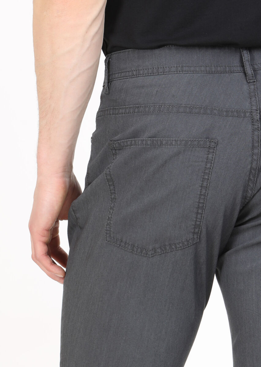 Hard Coal Weaving Slim Fit Casual Trousers - 4