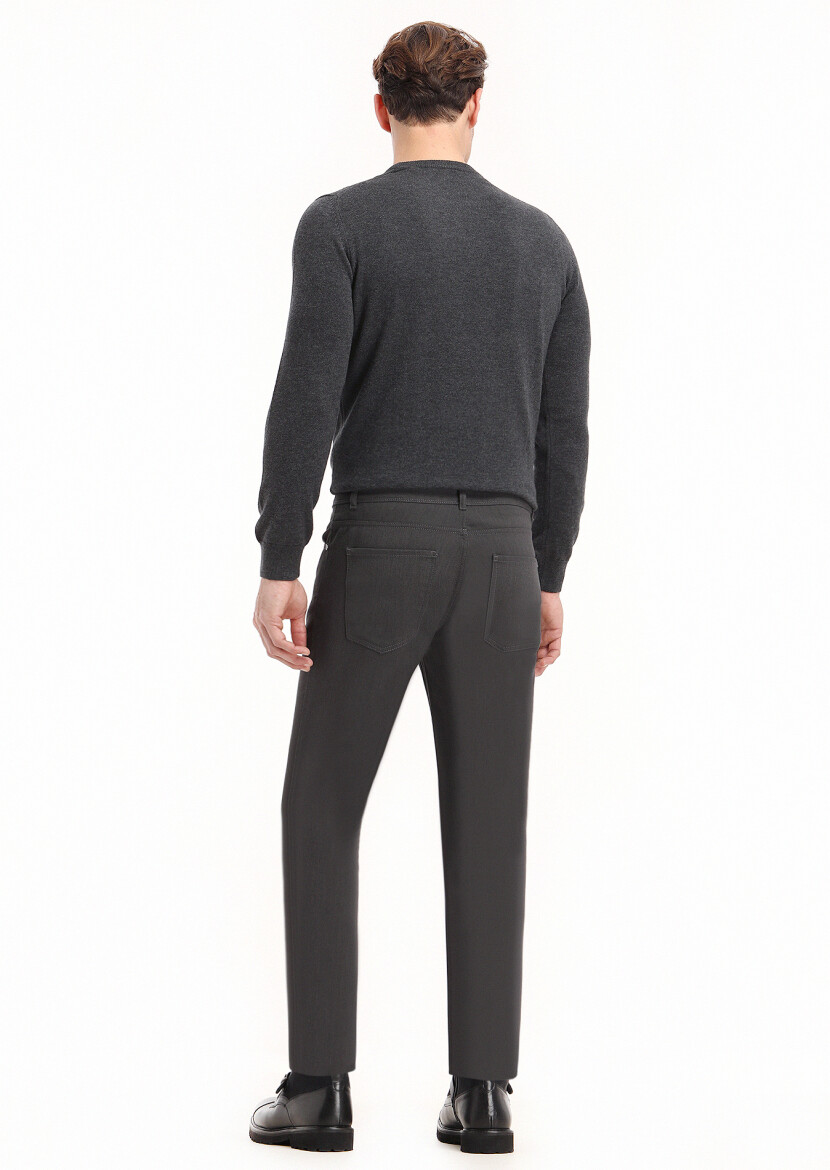 Hard Coal Weaving Slim Fit Casual Trousers - 3